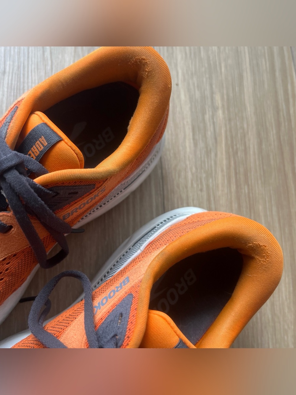 Brooks Adrenaline 24 Shoes Mens 9 M Running Sneakers Orange Black Athletic - Picture 3 of 7